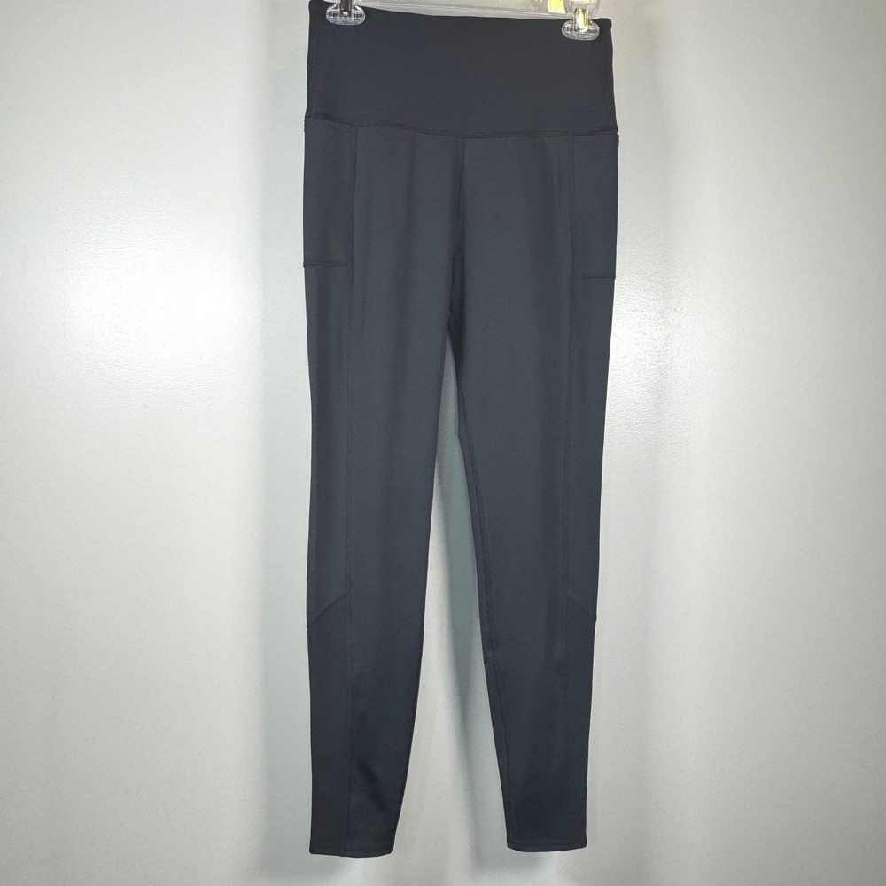 Columbia Omni-Wick Ribbed Leggings Womens Med Black High Rise Active Athleisure